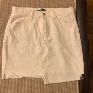 Forever 21 white mini Jean skirt